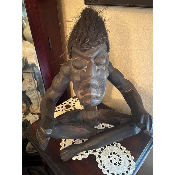 Antique Indonesian Tribal Hand Carved Figure - Picture 1 of 11